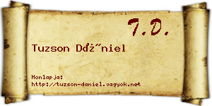 Tuzson Dániel névjegykártya